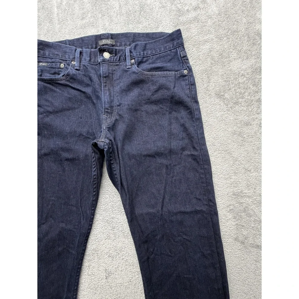 Polo Ralph Lauren Jeans Mens Measured‎ 34x29 Blue Slim Tapered Dark Wash